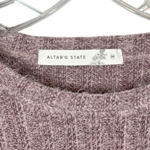 Altar'd State Elm Eyelash Sweater, Elderberry, Size Medium - Picture 7 of 9